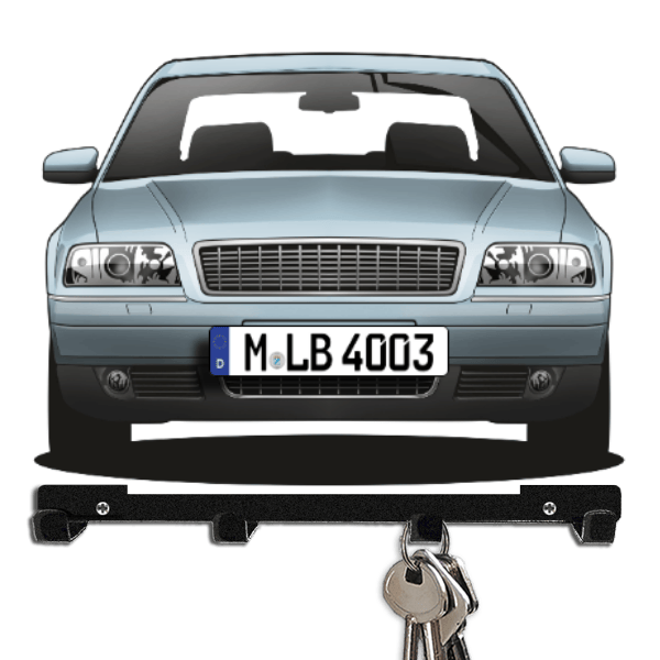 A8 Limousine Schlüsselbrett personalisiert mit Auto u. Kennzeichen!