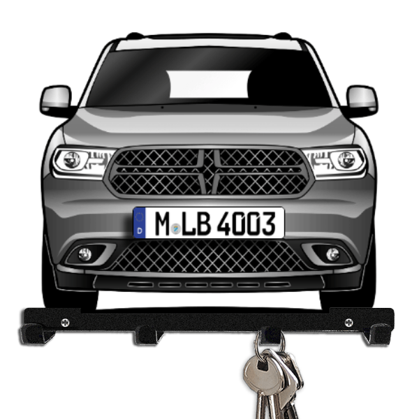 Durango Schlüsselbrett personalisiert mit Auto u. Kennzeichen!