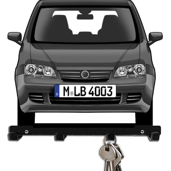 Idea Schlüsselbrett personalisiert mit Auto u. Kennzeichen!