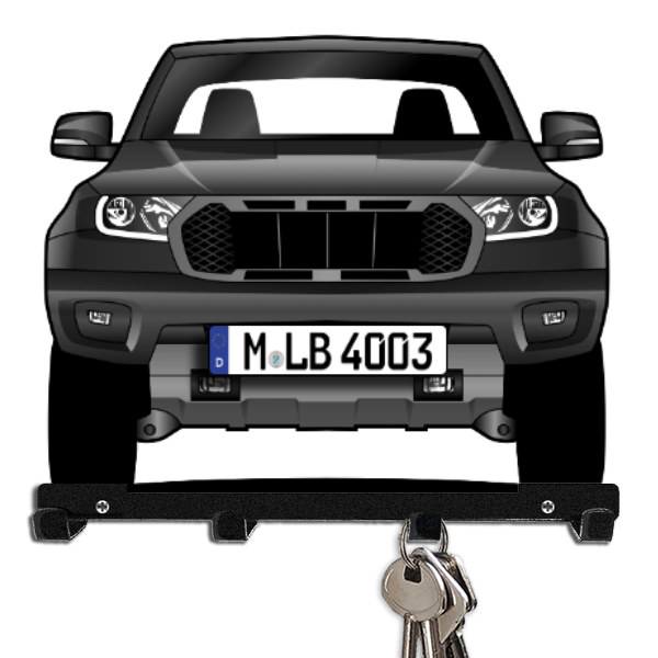 Ranger Raptor Schlüsselbrett personalisiert mit Auto u. Kennzeichen!
