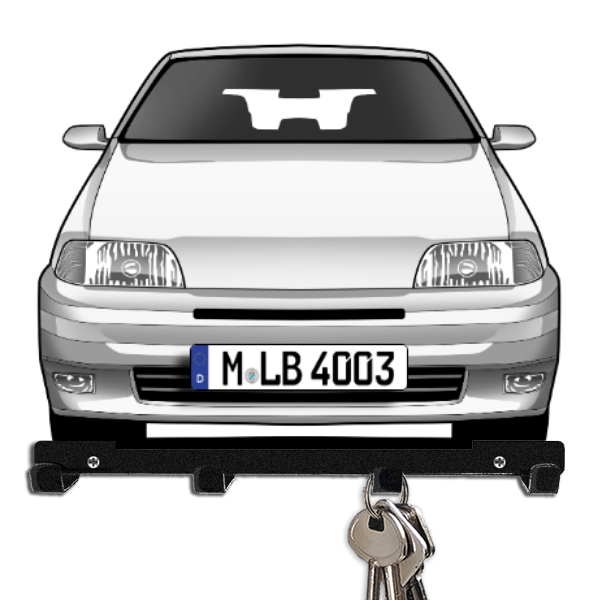 Punto Schlüsselbrett personalisiert mit Auto u. Kennzeichen!