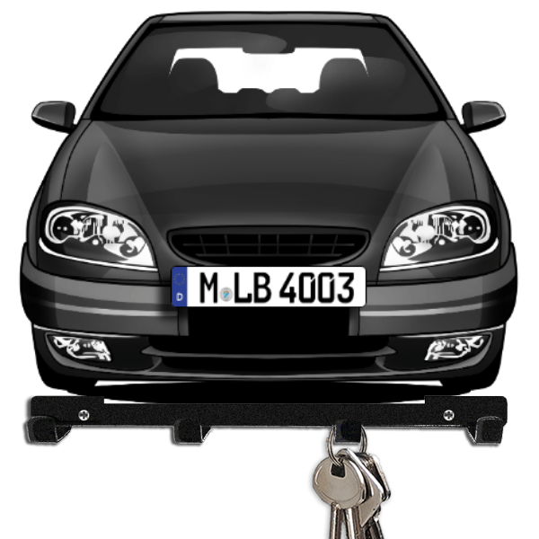 Saxo (5-Türer) Schlüsselbrett personalisiert mit Auto u. Kennzeichen!