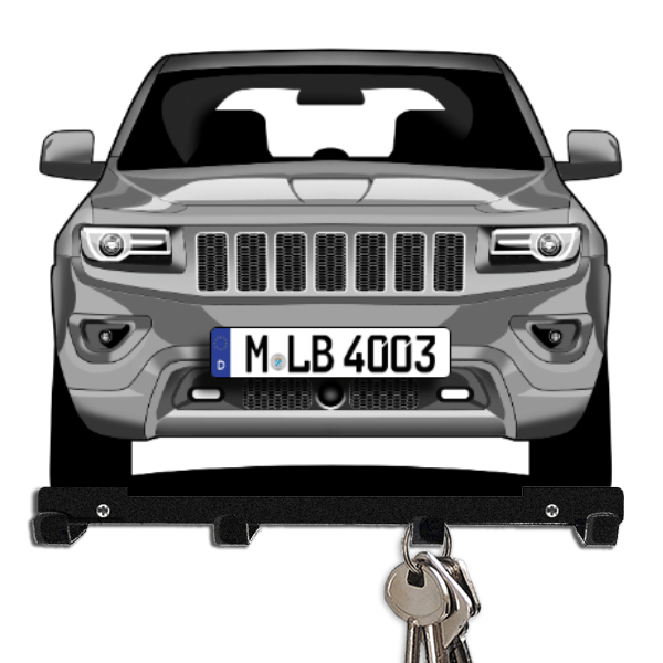 Grand Cherokee Schlüsselbrett personalisiert mit Auto u. Kennzeichen!