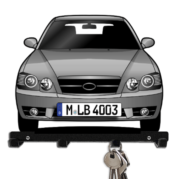 Magentis Schlüsselbrett personalisiert mit Auto u. Kennzeichen!