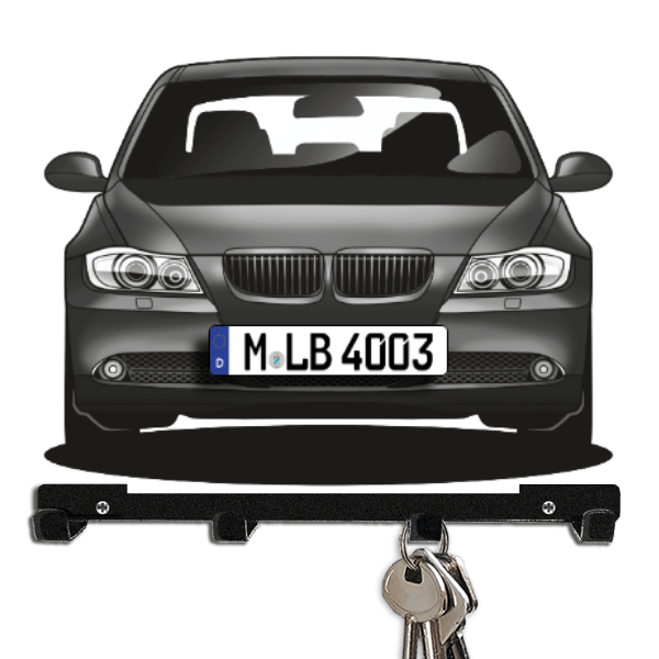 3er Reihe Coupe Schlüsselbrett personalisiert mit Auto u. Kennzeichen!
