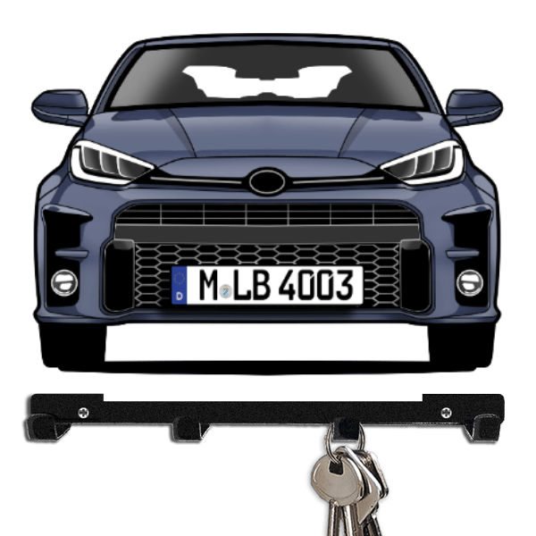 Yaris GR Schlüsselbrett personalisiert mit Auto u. Kennzeichen!