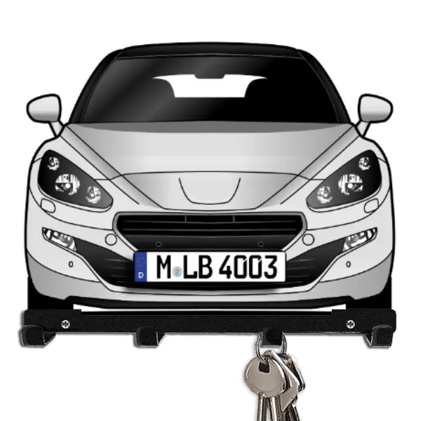 RCZ Schlüsselbrett personalisiert mit Auto u. Kennzeichen!
