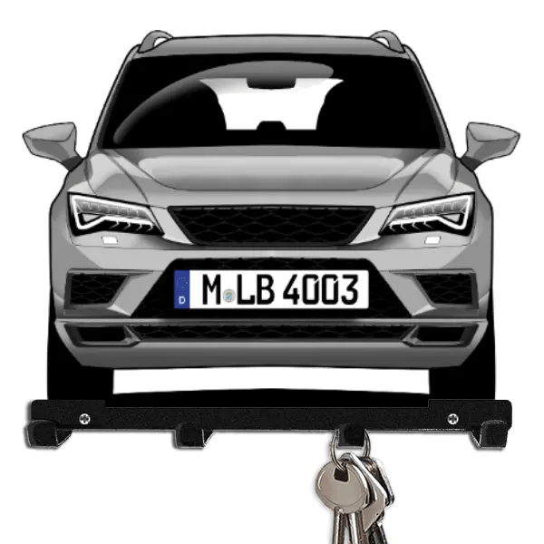 Ateca Schlüsselbrett personalisiert mit Auto u. Kennzeichen!