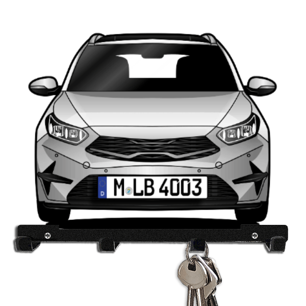 Ceed Caravan Schlüsselbrett personalisiert mit Auto u. Kennzeichen!