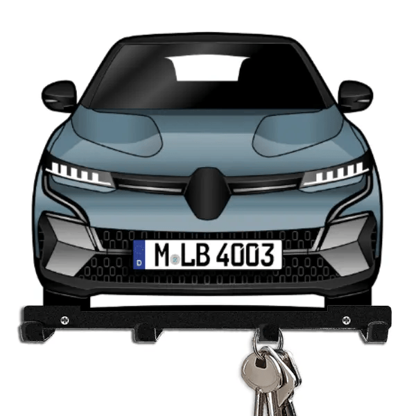 Megane E-Tech Schlüsselbrett personalisiert mit Auto u. Kennzeichen!