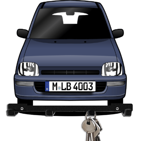 Cuore (3-Türer) Schlüsselbrett personalisiert mit Auto u. Kennzeichen!