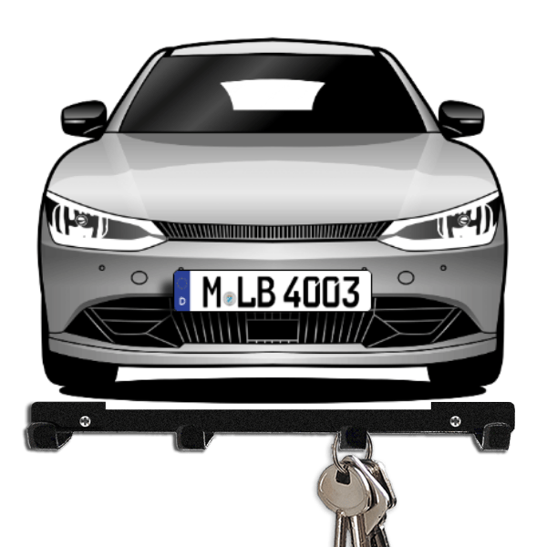 EV6 Schlüsselbrett personalisiert mit Auto u. Kennzeichen!