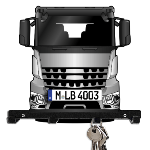 Arocs Schlüsselbrett personalisiert mit Auto u. Kennzeichen!