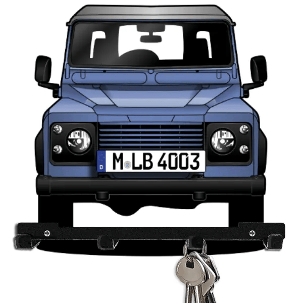 Defender 110 Schlüsselbrett personalisiert mit Auto u. Kennzeichen!