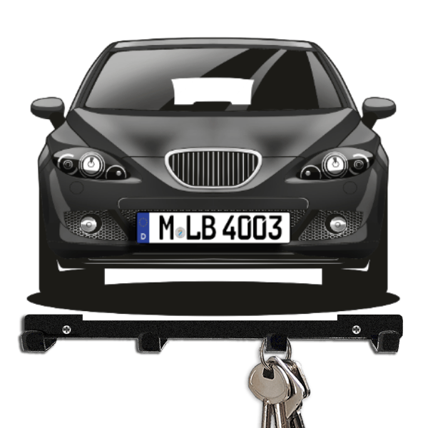 Leon Schlüsselbrett personalisiert mit Auto u. Kennzeichen!