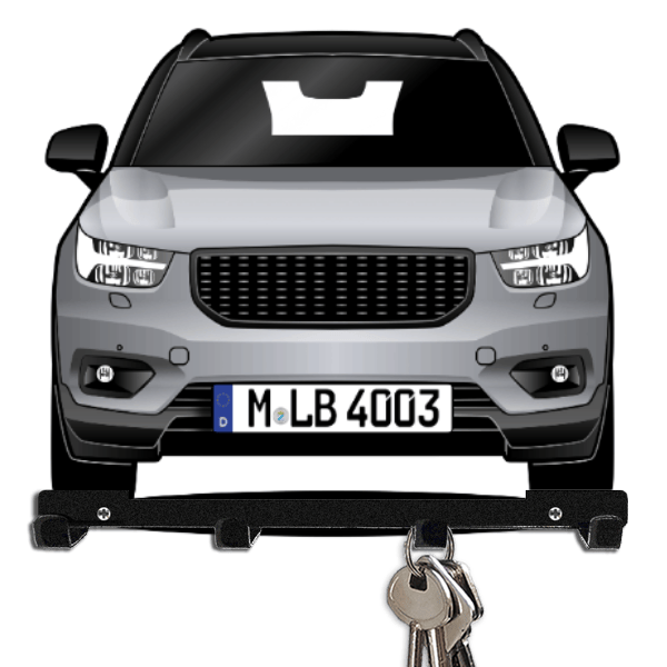 XC40 Recharge Schlüsselbrett personalisiert mit Auto u. Kennzeichen!