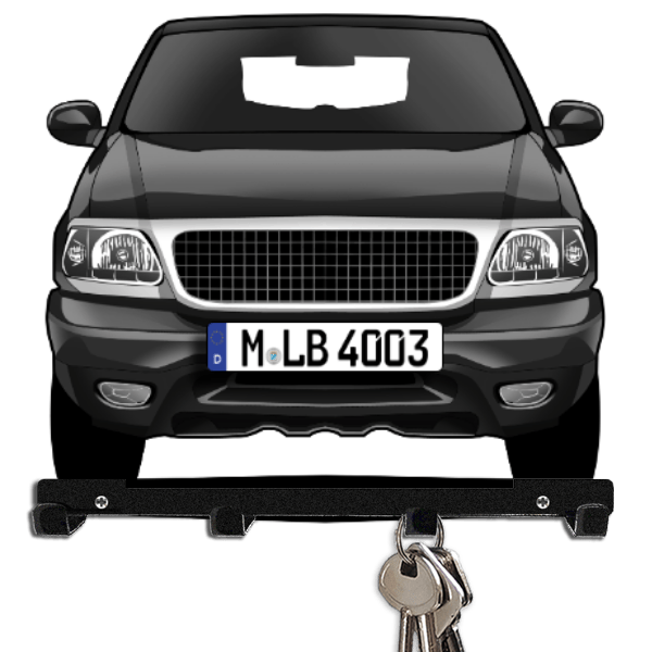 Expedition Schlüsselbrett personalisiert mit Auto u. Kennzeichen!