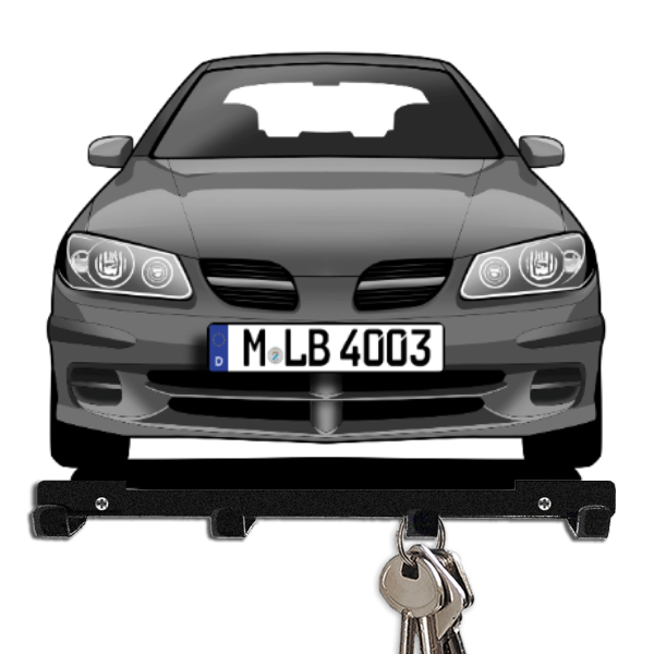 Almera (5-Türer) Schlüsselbrett personalisiert mit Auto u. Kennzeichen!