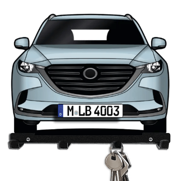 CX-9 Schlüsselbrett personalisiert mit Auto u. Kennzeichen!