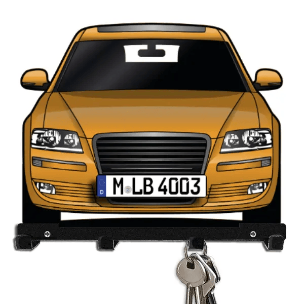 A8 L Schlüsselbrett personalisiert mit Auto u. Kennzeichen!