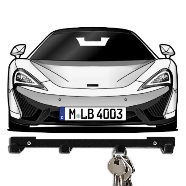 570 GT Schlüsselboard personalisiert mit Auto u. Kennzeichen!
