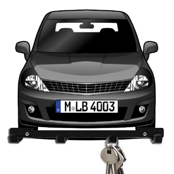 Tiida Schlüsselboard personalisiert mit Auto u. Kennzeichen!