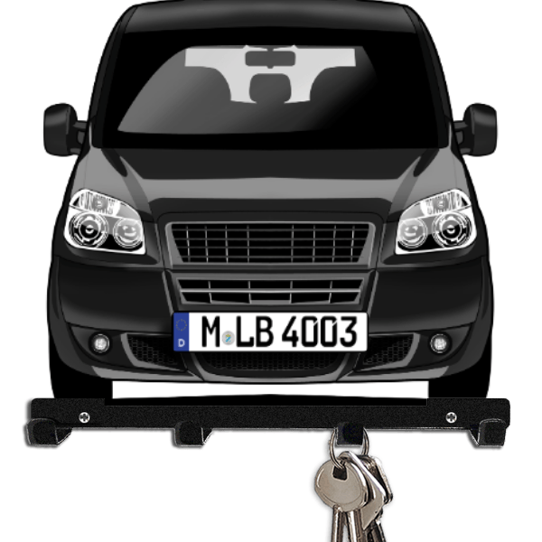 Doblo Schlüsselboard personalisiert mit Auto u. Kennzeichen!