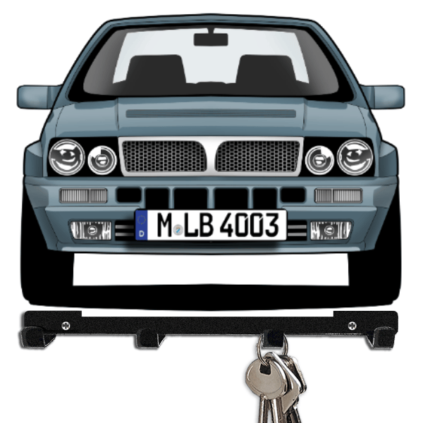 Delta Integrale Schlüsselboard personalisiert mit Auto u. Kennzeichen!