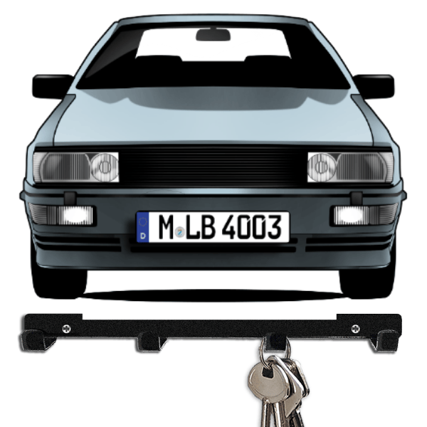 Quattro Schlüsselboard personalisiert mit Auto u. Kennzeichen!