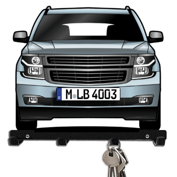 Suburban Schlüsselboard personalisiert mit Auto u. Kennzeichen!