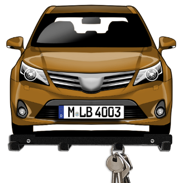 Avensis Schlüsselboard personalisiert mit Auto u. Kennzeichen!