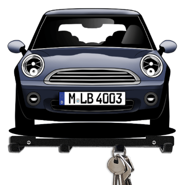 Clubman One Schlüsselboard personalisiert mit Auto u. Kennzeichen!