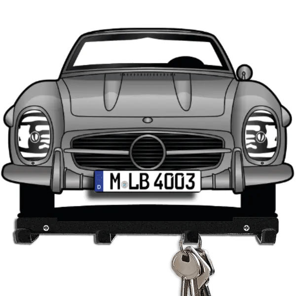300 SL Cabriolet Schlüsselboard personalisiert mit Auto u. Kennzeichen!