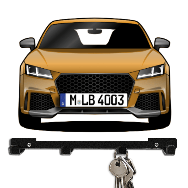 TT RS Schlüsselboard personalisiert mit Auto u. Kennzeichen!