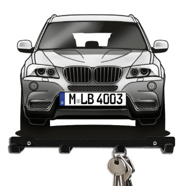 X3 Schlüsselboard personalisiert mit Auto u. Kennzeichen!