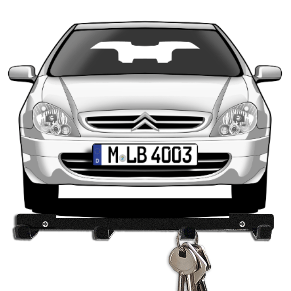 Xsara Schlüsselboard personalisiert mit Auto u. Kennzeichen!