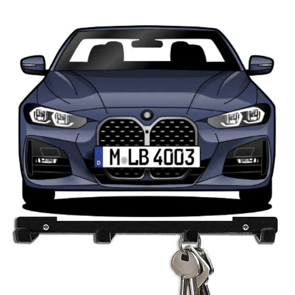 4er Reihe Cabriolet Schlüsselboard personalisiert mit Auto u. Kennzeichen!