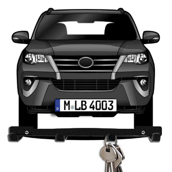 Fortuner Schlüsselboard personalisiert mit Auto u. Kennzeichen!