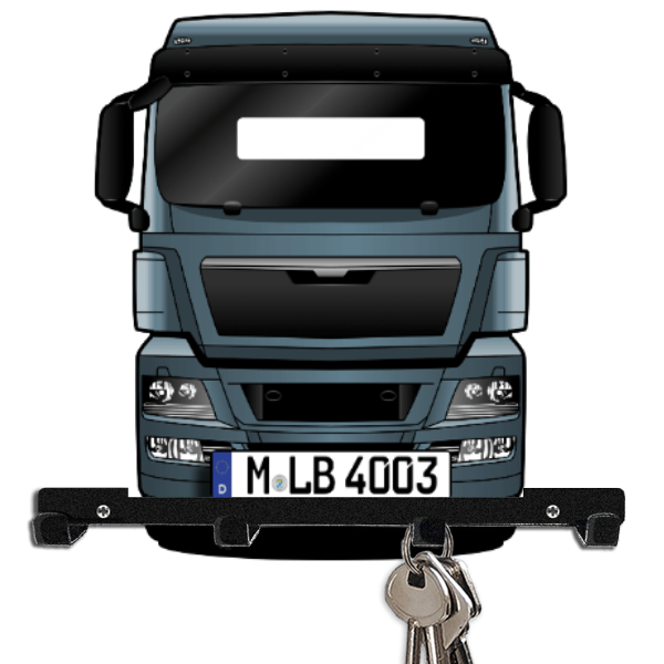 TGS 26.480 Schlüsselboard personalisiert mit Auto u. Kennzeichen!