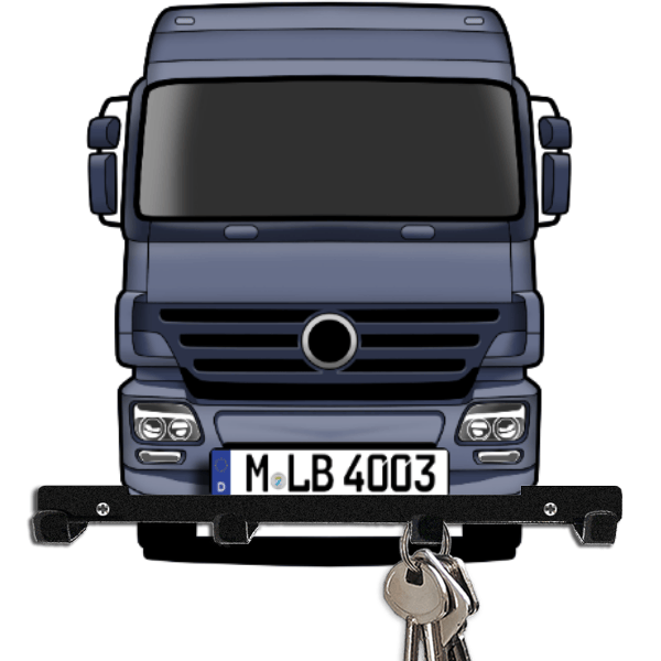 Actros Schlüsselboard personalisiert mit Auto u. Kennzeichen!