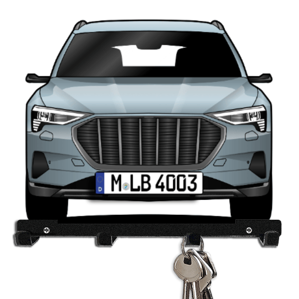 e-tron Sportback Schlüsselboard personalisiert mit Auto u. Kennzeichen!