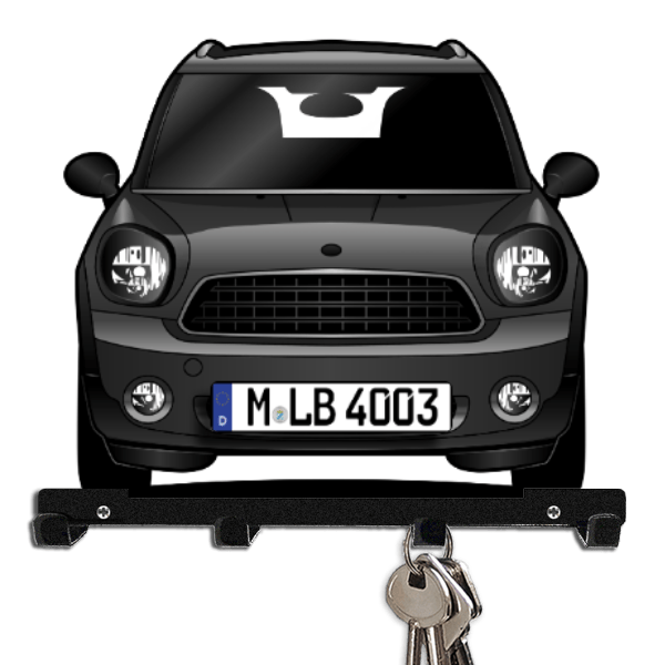 Countryman One Schlüsselboard personalisiert mit Auto u. Kennzeichen!