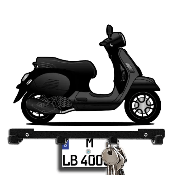 Vespa GTS Schlüsselboard personalisiert mit Auto u. Kennzeichen!