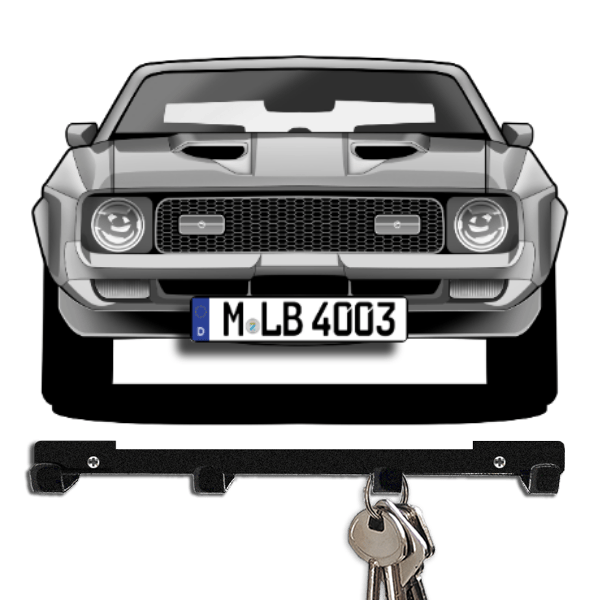 Mustang Mach 1 Schlüsselboard personalisiert mit Auto u. Kennzeichen!