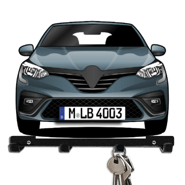Clio RS Schlüsselboard personalisiert mit Auto u. Kennzeichen!