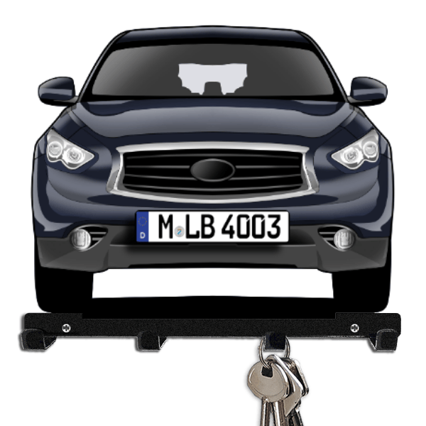 QX70 Schlüsselboard personalisiert mit Auto u. Kennzeichen!