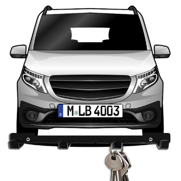Vito Schlüsselboard personalisiert mit Auto u. Kennzeichen!
