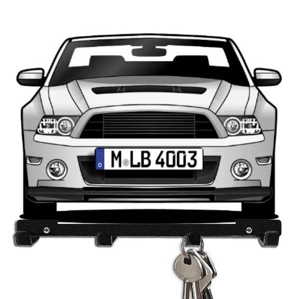 Mustang Cabriolet Schlüsselboard personalisiert mit Auto u. Kennzeichen!