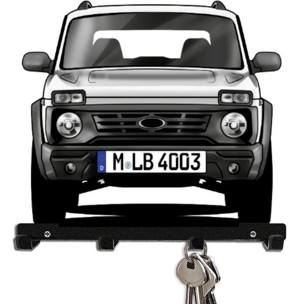 Taiga Schlüsselboard personalisiert mit Auto u. Kennzeichen!