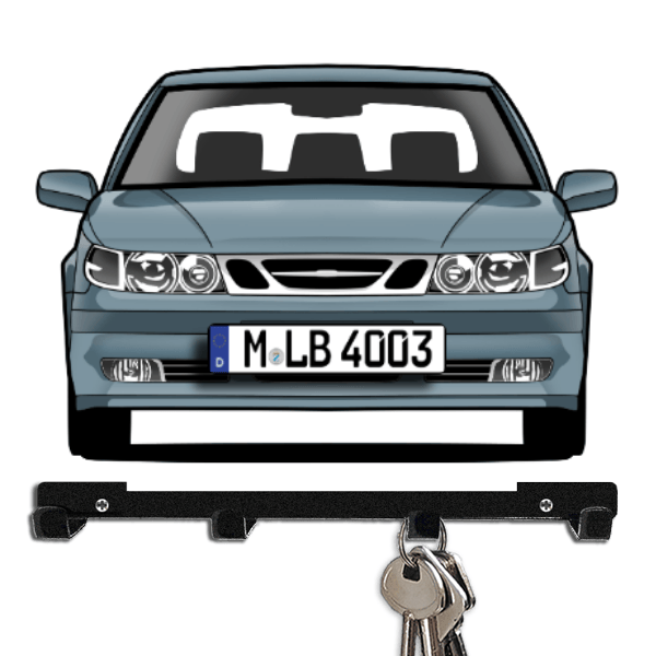 9-5 Schlüsselboard personalisiert mit Auto u. Kennzeichen!